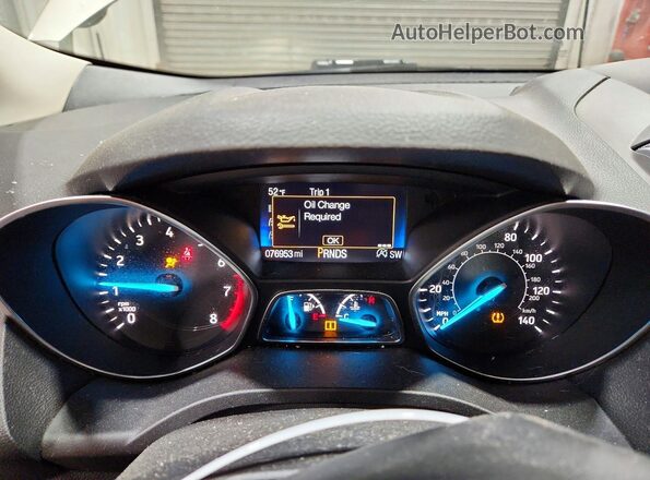 1FMCU9J90HUE10087 2017 FORD ESCAPE Tan Instrument cluster view