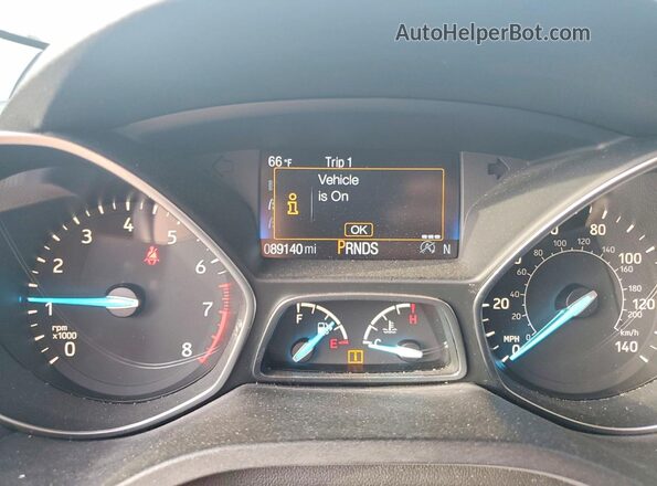 1FMCU9J90JUA03134 2018 FORD ESCAPE Черный Вид щитка приборов