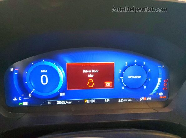 1FMCU9J91NUA33975 2022 FORD ESCAPE Белый Вид щитка приборов