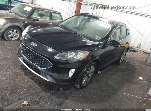 1FMCU9J97LUB08353 2020 FORD ESCAPE Black წინა მარცხენა ხედი სამი მეოთხედიდან