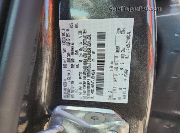 1FMCU9J98GUB03524 2016 FORD ESCAPE Gray Вид наклейки з VIN-кодом