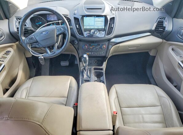 1FMCU9J98JUC71090 2018 FORD ESCAPE Beige Dashboard view
