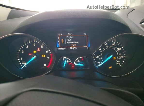 1FMCU9J99HUD96318 2017 FORD ESCAPE Серебряный Вид щитка приборов