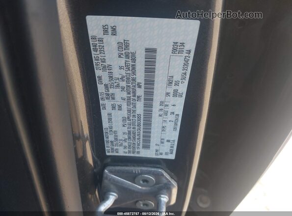 1FMCU9J9XGUB03055 2016 FORD ESCAPE Gray Շարժիչի բաժամունքի տեսք