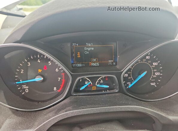 1FMCU9J9XHUE40598 2017 FORD ESCAPE White Սարքավորումների վահանակի տեսք