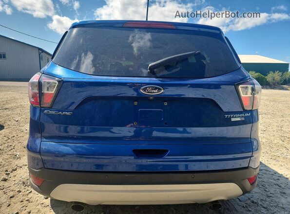 1FMCU9J9XJUA77077 2018 FORD ESCAPE Blue Rear view