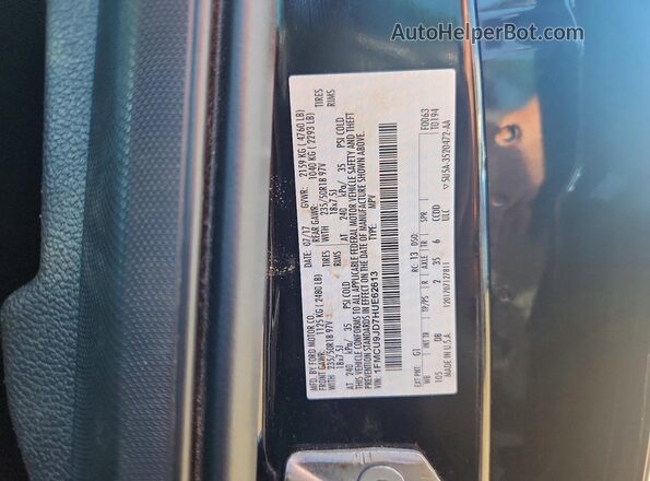 1FMCU9JD7HUE62613 2017 FORD ESCAPE Black Widok naklejki z numerem VIN