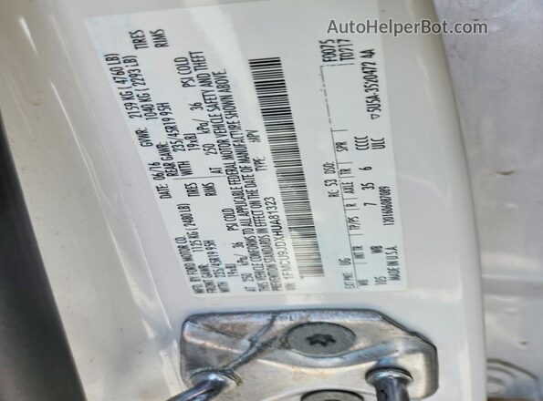1FMCU9JDXHUA81323 2017 FORD ESCAPE White Widok naklejki z numerem VIN