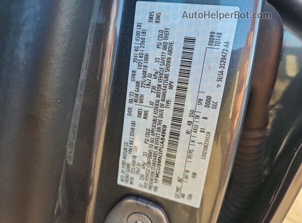 1FMCU9MN3PUA84969 2023 FORD ESCAPE Gray Вид підкапотного простору