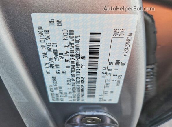 1FMCU9MN3PUB26461 2023 FORD ESCAPE Silver Widok naklejki z numerem VIN