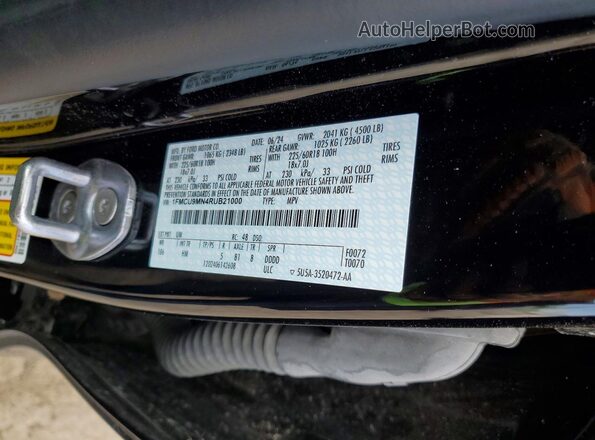 1FMCU9MN4RUB21000 2024 FORD ESCAPE Black VIN კოდის სტიკერის ხედი