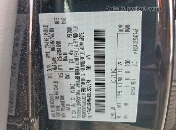1FMCU9MN4SUB30978 2025 FORD ESCAPE Black Widok wnętrza 360 stopni