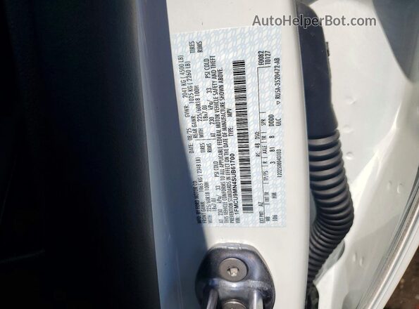 1FMCU9MN4SUB61700 2025 FORD ESCAPE White VIN კოდის სტიკერის ხედი