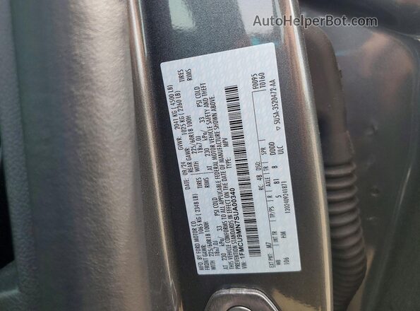 1FMCU9MN7SUA00340 2025 FORD ESCAPE Gray Вид наклейки з VIN-кодом