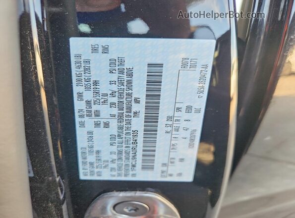 1FMCU9NA0RUB41935 2024 FORD ESCAPE Black VIN կոդի պիտակի տեսք