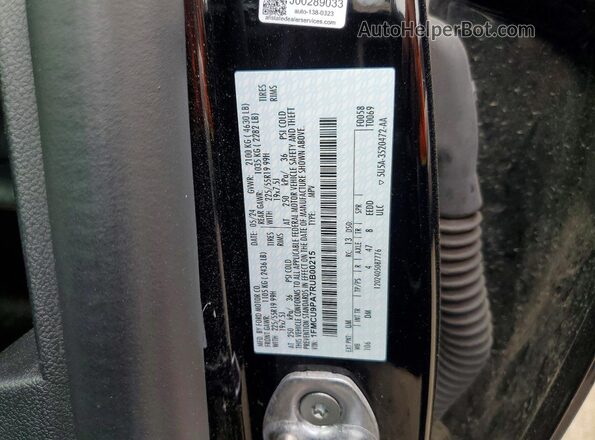 1FMCU9PA7RUB00215 2024 FORD ESCAPE Black VIN კოდის სტიკერის ხედი
