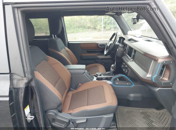 1FMDE5AH0MLA63166 2021 FORD BRONCO Black Вид салону спереду