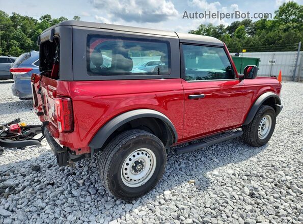 1FMDE5AHXMLA77429 2021 FORD BRONCO Красный Задняя правая четверть
