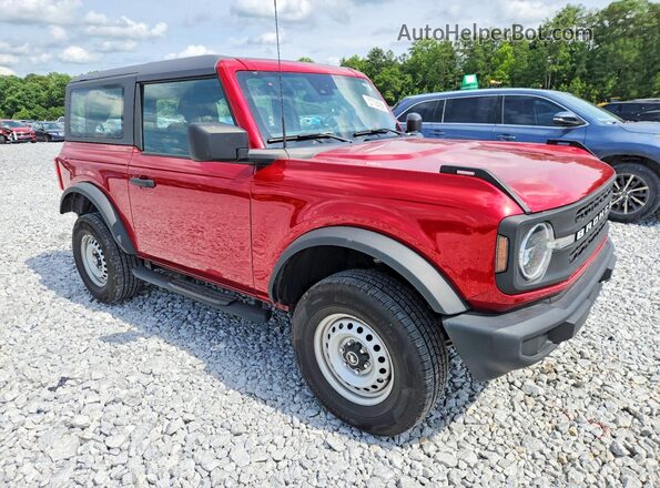 1FMDE5AHXMLA77429 2021 FORD BRONCO Красный Передняя правая четверть