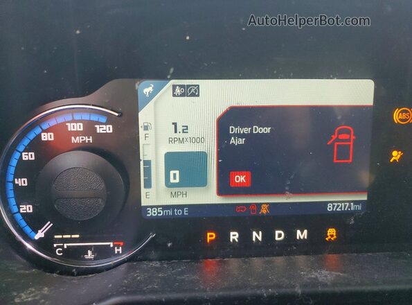 1FMDE5BH0MLA84484 2021 FORD BRONCO Gray ხელსაწყოთა პანელის ხედი