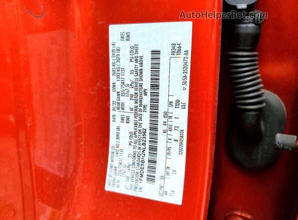 1FMDE5BH2NLB23562 2022 FORD BRONCO Red Панорамний вид салону 360°