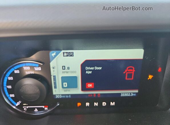 1FMDE5CP4PLC10758 2023 FORD BRONCO Blue Widok zestawu wskaźników