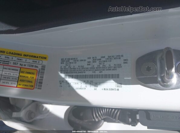 1FMDE8BH0SLB40518 2025 FORD BRONCO White Engine compartment view