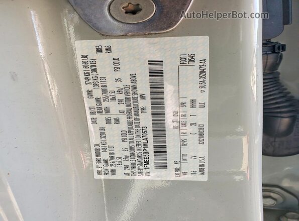 1FMEE5BP1MLA70573 2021 FORD BRONCO Gray Вид підкапотного простору