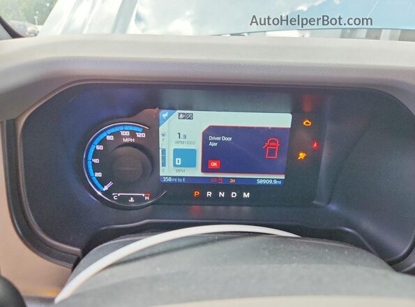 1FMEE5BP1PLA89032 2023 FORD BRONCO Blue Instrument cluster view