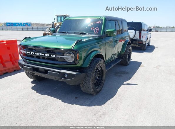 1FMEE5BP2PLB54762 2023 FORD BRONCO Green წინა მარცხენა ხედი სამი მეოთხედიდან