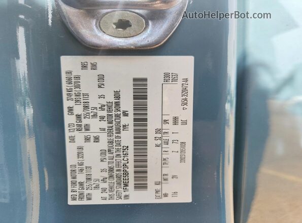 1FMEE5BP3PLC16752 2023 FORD BRONCO Blue ძრავის განყოფილების ხედი