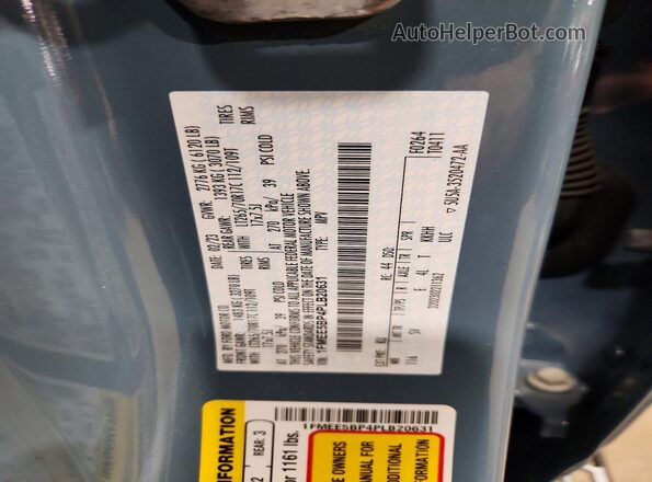 1FMEE5BP4PLB20631 2023 FORD BRONCO Blue Widok wnętrza 360 stopni