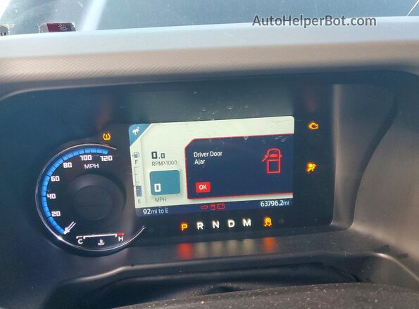1FMEE5BP5MLA91667 2021 FORD BRONCO Black Widok zestawu wskaźników