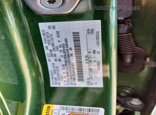 1FMEE5DH0PLB13231 2023 FORD BRONCO Green Vista interior de 360 grados