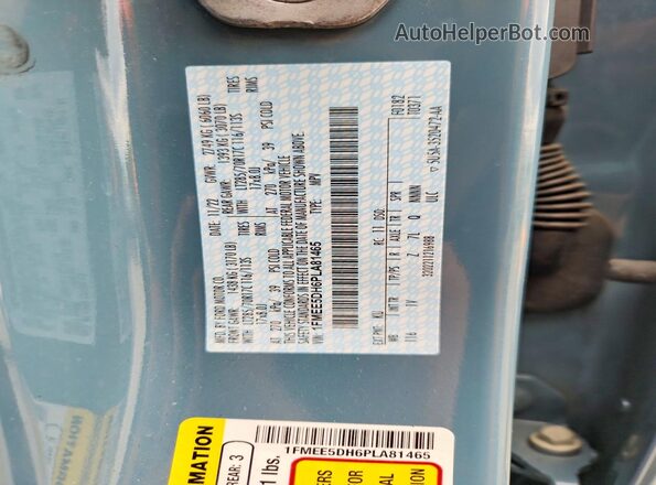 1FMEE5DH6PLA81465 2023 FORD BRONCO Blue Շարժիչի բաժամունքի տեսք