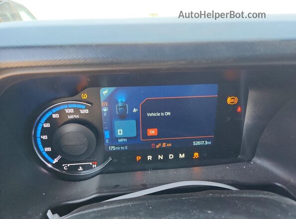 1FMEE5DP0PLB41487 2023 FORD BRONCO Blue ხელსაწყოთა პანელის ხედი