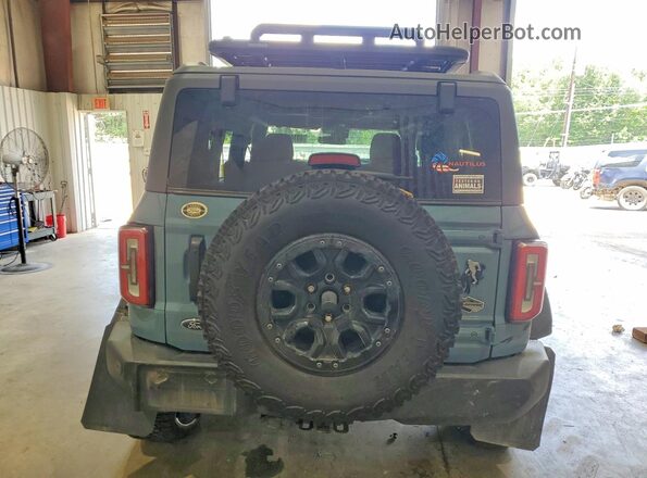 1FMEE5DP2NLB32111 2022 FORD BRONCO Blue Вид ззаду