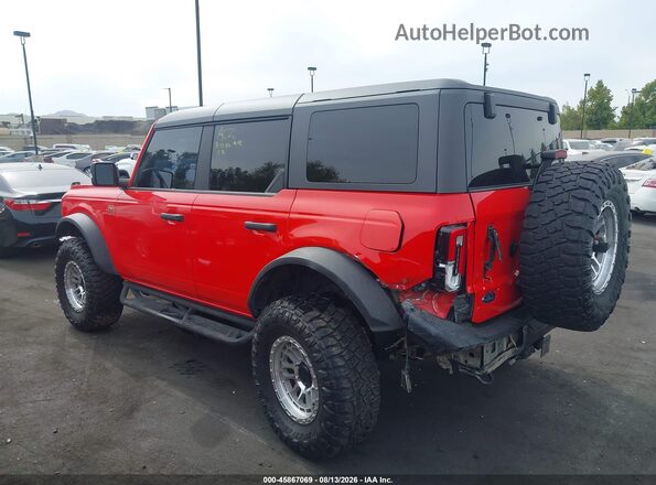 1FMEE5DP3PLA90941 2023 FORD BRONCO Красный Задняя левая четверть