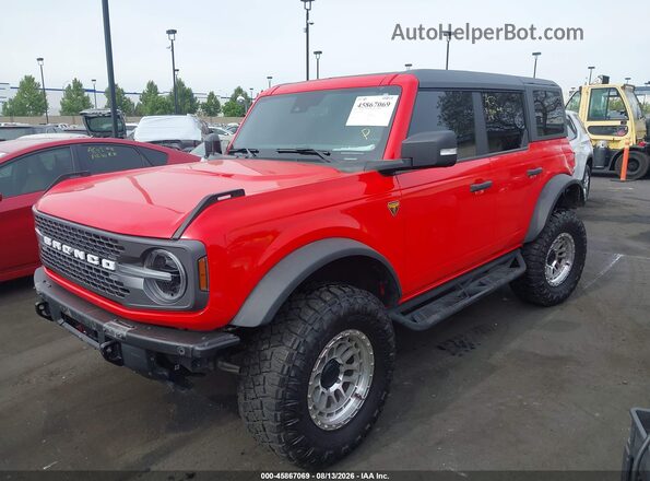 1FMEE5DP3PLA90941 2023 FORD BRONCO Красный Передняя левая четверть
