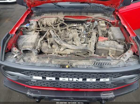 1FMEE5DP3PLA90941 2023 FORD BRONCO Красный Вид сзади