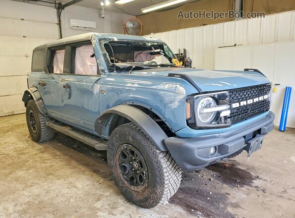 1FMEE5DP4NLB66549 2022 FORD BRONCO Blue Delantero derecho