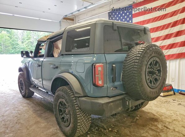 1FMEE5DP4NLB66549 2022 FORD BRONCO Blue Trasero izquierdo
