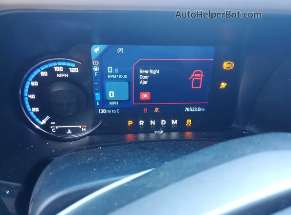 1FMEE5DP4NLB66549 2022 FORD BRONCO Blue Vista del cuadro de instrumentos