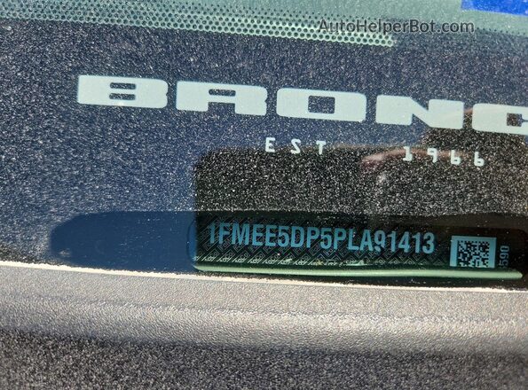 1FMEE5DP5PLA91413 2023 FORD BRONCO Black Շարժիչի բաժամունքի տեսք