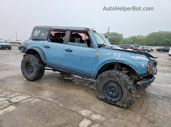1FMEE5DP6MLA81372 2021 FORD BRONCO Blue Delantero derecho