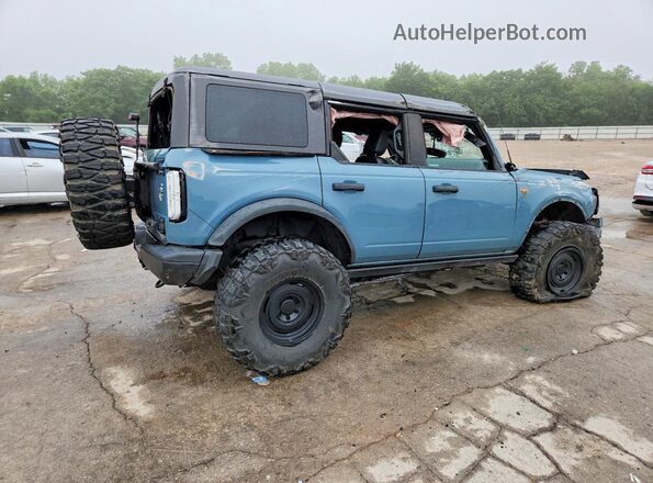 1FMEE5DP6MLA81372 2021 FORD BRONCO Blue Trasero derecho