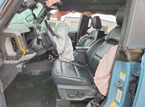 1FMEE5DP6MLA81372 2021 FORD BRONCO Blue Vista interior delantera
