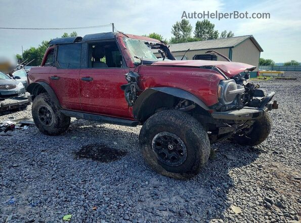 1FMEE5DP6MLA88984 2021 FORD BRONCO Бордовый Передняя правая четверть