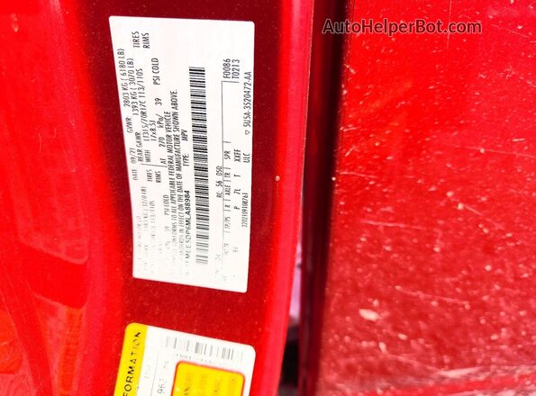 1FMEE5DP6MLA88984 2021 FORD BRONCO Бордовый Вид наклейки с VIN-кодом