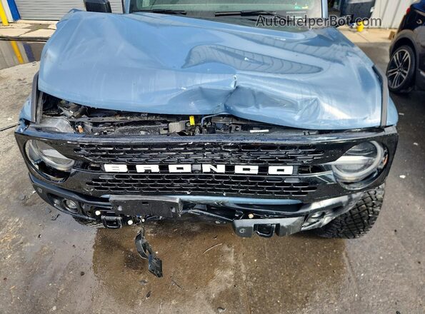 1FMEE5DP8PLB96379 2023 FORD BRONCO Blue Engine compartment view